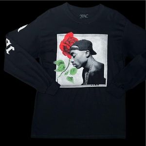 Tupac Long-Sleeve Rose Tee